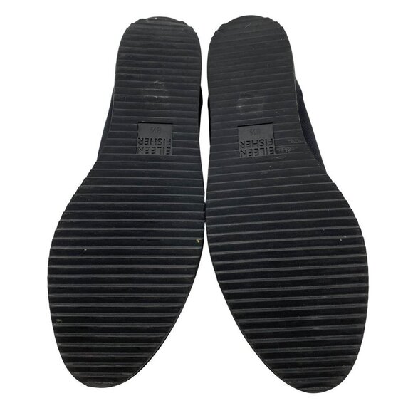 Eileen Fisher Dell Platform Loafer Black Suede Stretch Slip-On Women Sz 8.5 - Picture 11 of 11